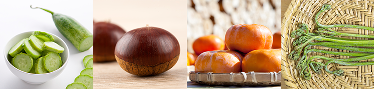 오이,밤,감,고사리